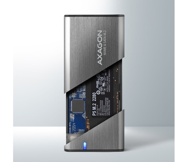 Axagon EEM2-SG2, USB-C 10Gbps - M.2 NVMe & SATA SSD RAW box - 1353424 - zdjęcie 2
